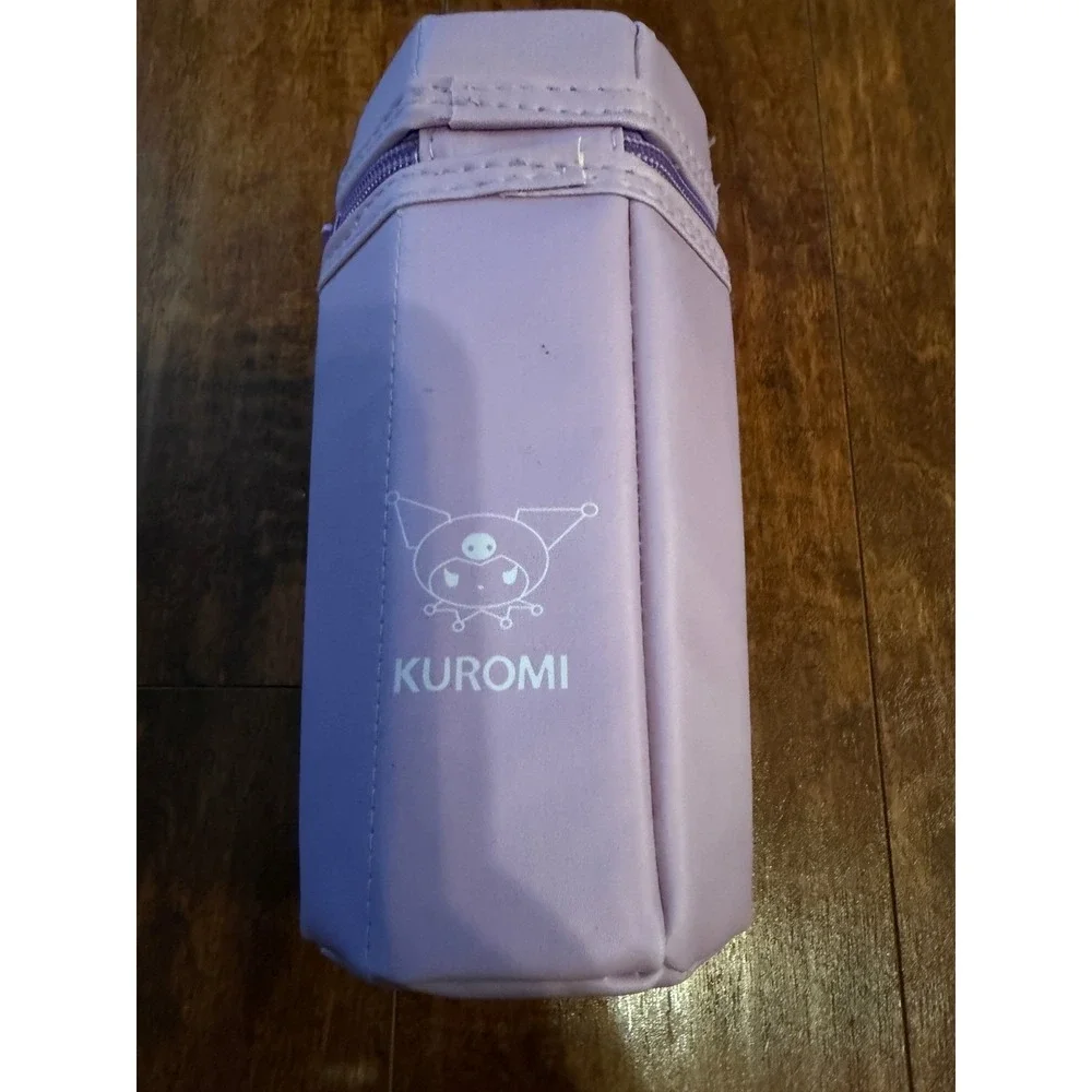 Sanrio Kuromi Standing Pencil Case Purple‎ Hexagonal Zip Pen Pouch 8 Inch